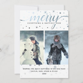 GLAD Allt med färgmatchande typografi Julkort