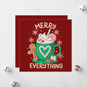 Glad Allt Pepparkakskaffe Latte Xmas Julkort