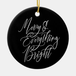 Glad & Allting Ljust Svart Rund Julgransprydnad Keramik