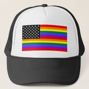 Glad Amerika prideflagga Truckerkeps