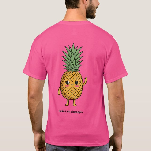 glad ananas karaktär t shirt (Baksida)