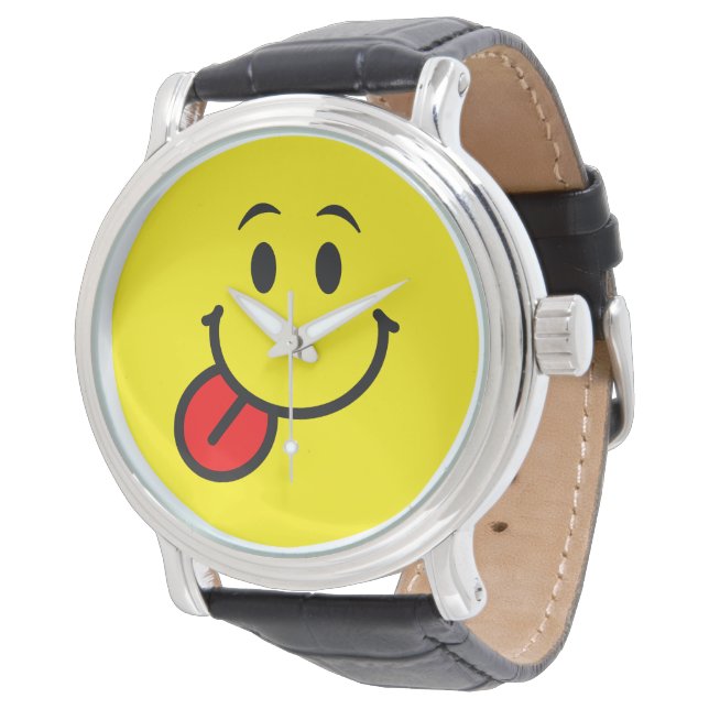 Glad Ansikte Armbandsur (Vinklad)