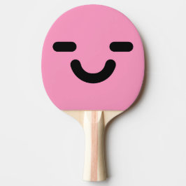 Glad Ansikte Ljus Rosa Pingisracket