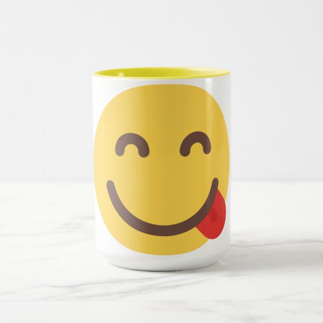 Glad Ansikts Emoji Mugg (Center)