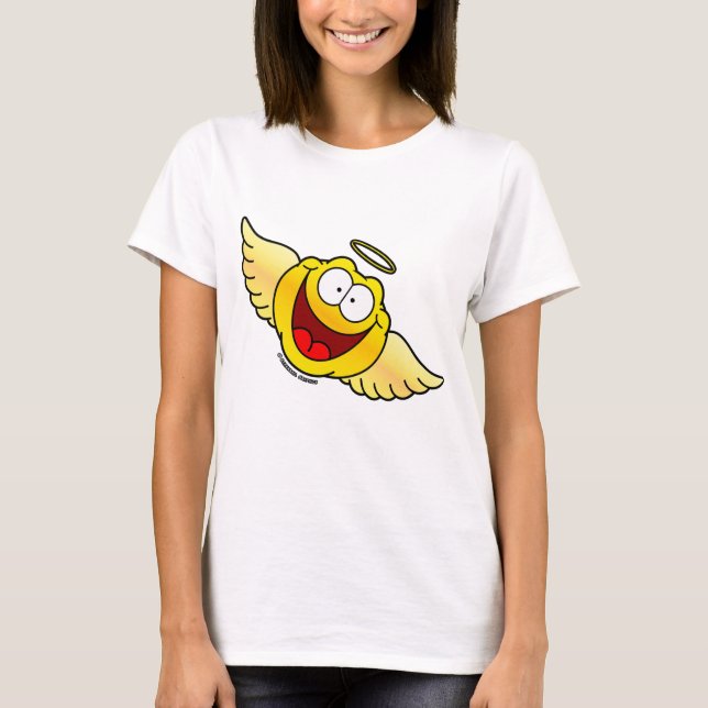 Glad Ansiktsängel T Shirt (Framsida)