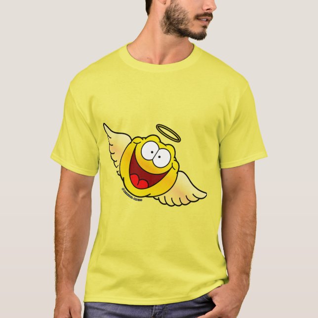 Glad Ansiktsängel T Shirt (Framsida)