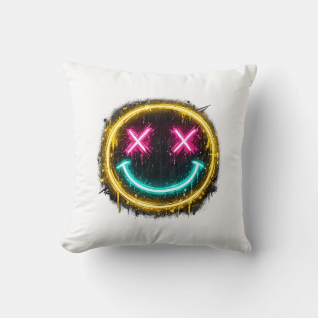 Glad Anskikts Neon Kudde (Framsida)