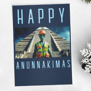 Glad Anunnakimas Julkort Alien Pyramid Kort