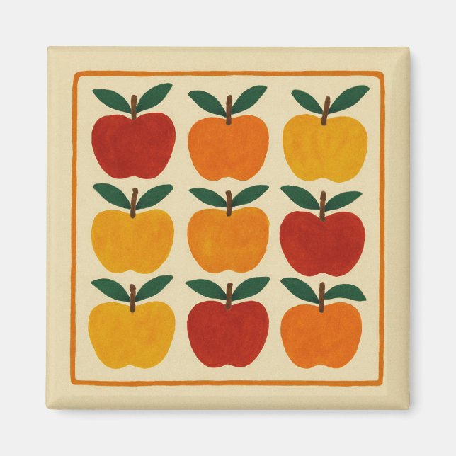 Glad äppelarrangemang magnet (Framsidan)