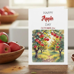Glad äppeldag 21 oktober kort
