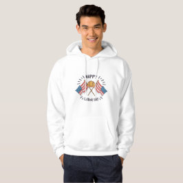 Glad arbetsdag Patriotisk amerikansk flaggkonstruk Hoodie