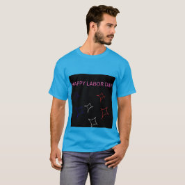 Glad arbetsdag Patriotiska stjärnor Herr T-shirt