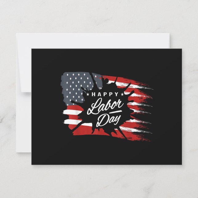 Glad arbetsdag present amerikansk flagga spara datumet (Framsida)