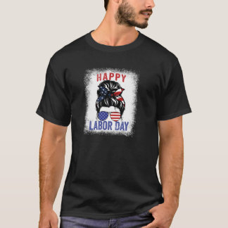 Glad arbetsdag Rösslig tofs USA Flagga För Kvinnor T Shirt