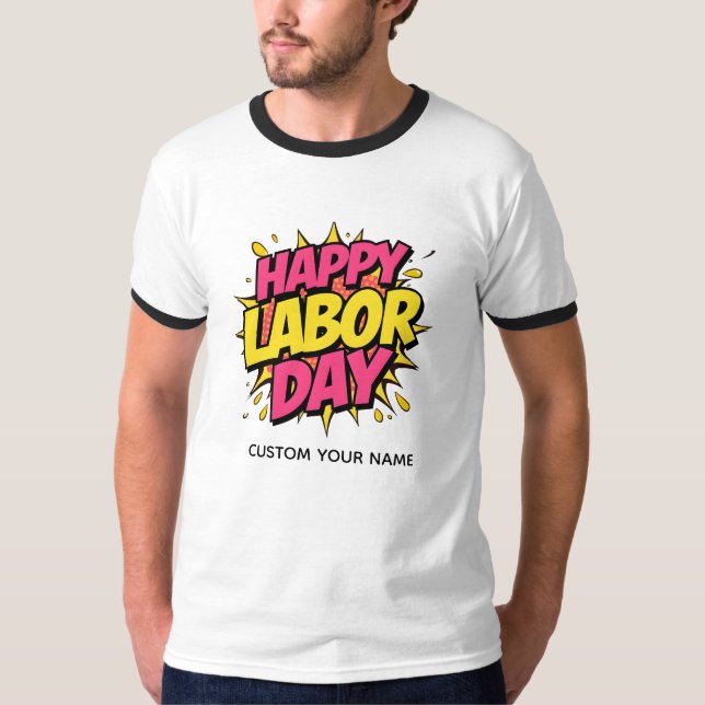 Glad arbetsdag t shirt (Framsida)