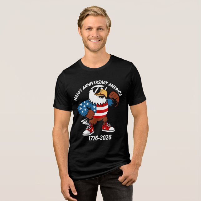 Glad årsdag Amerika  T Shirt (Framsida Full)