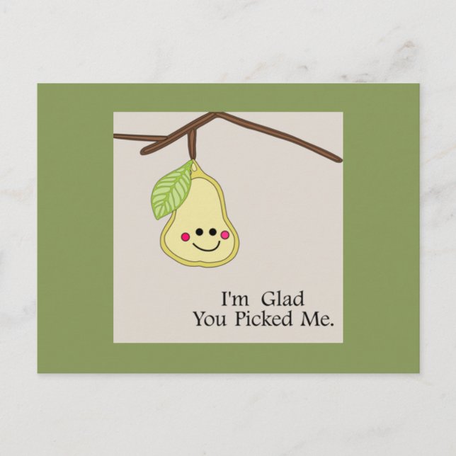 Glad att du plockade mig vykort (Framsida)