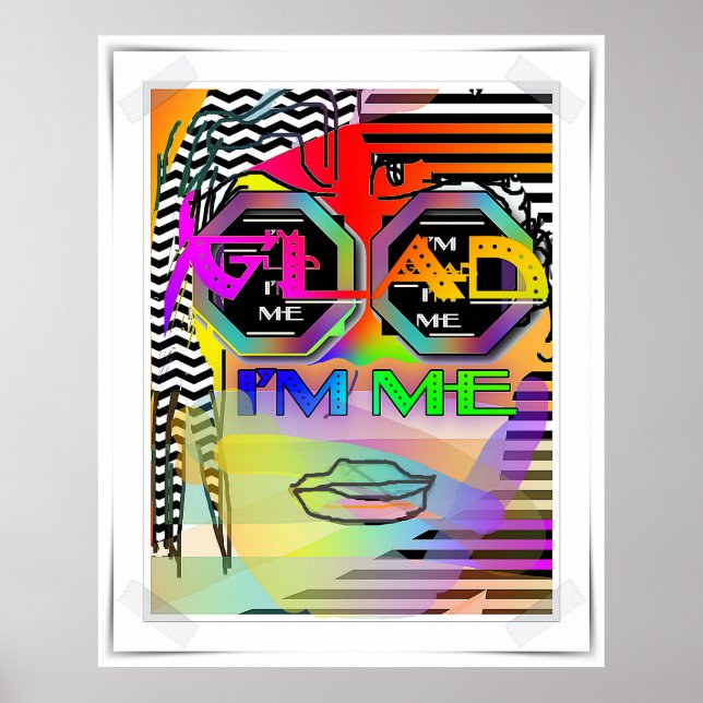 Glad att jag är mig poster (Framsidan)