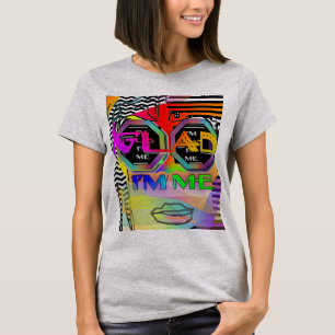 Glad att jag är mig t shirt