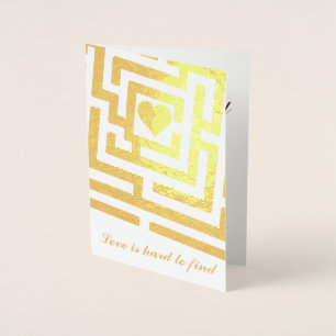 Glad att jag hittade dig Romantic Heart i Maze Folierat Kort