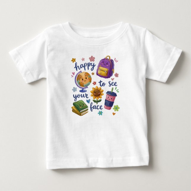 Glad att se ditt ansikte t shirt (Framsida)