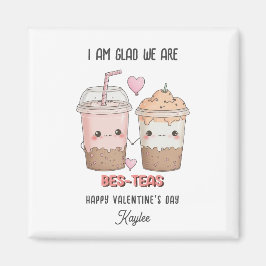 Glad att vi är Bes-teas KID Valentines day Classro Magnet