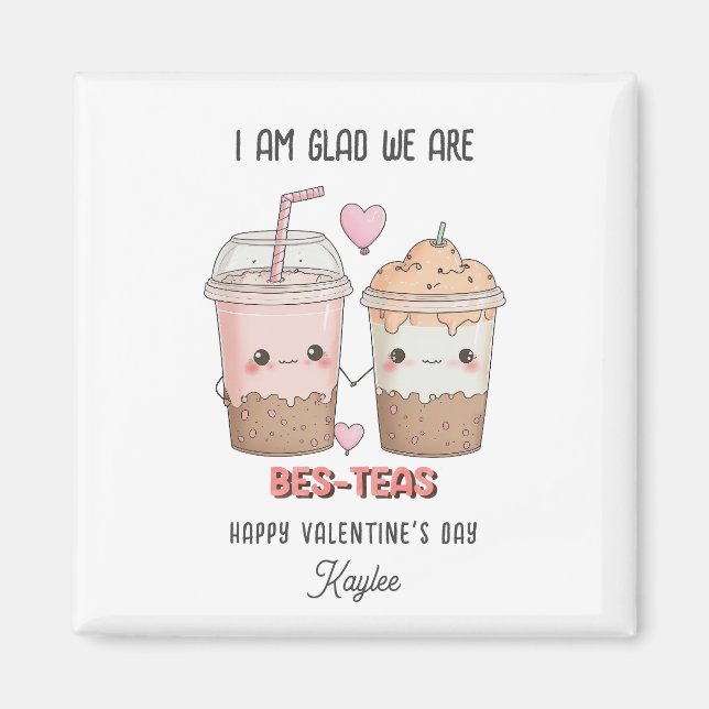 Glad att vi är Bes-teas KID Valentines day Classro Magnet (Framsidan)