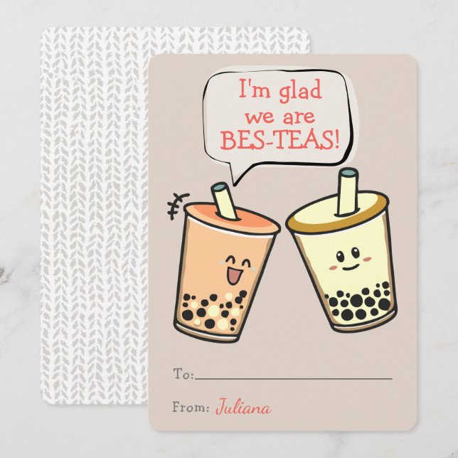 Glad att vi är klassrum Bes-teas Valentines day (Fram/baksida)