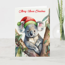 Glad Aussie jul Koala Kort