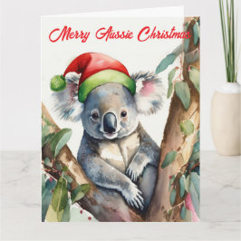 Glad Aussie jul Koala Kort