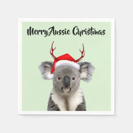 Glad Aussie Jul Koala  Pappersservett