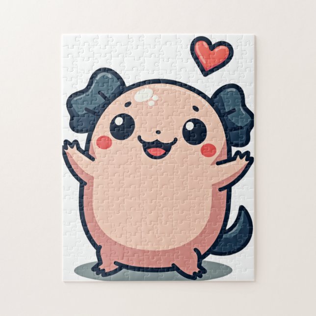 Glad Axolotl Pussel (Vertikal)