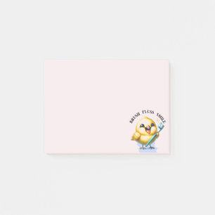 Glad babykyckling med tandläkarmottot post-it block