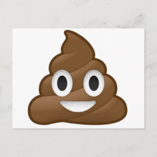 Glad Bajs-Emoji Vykort