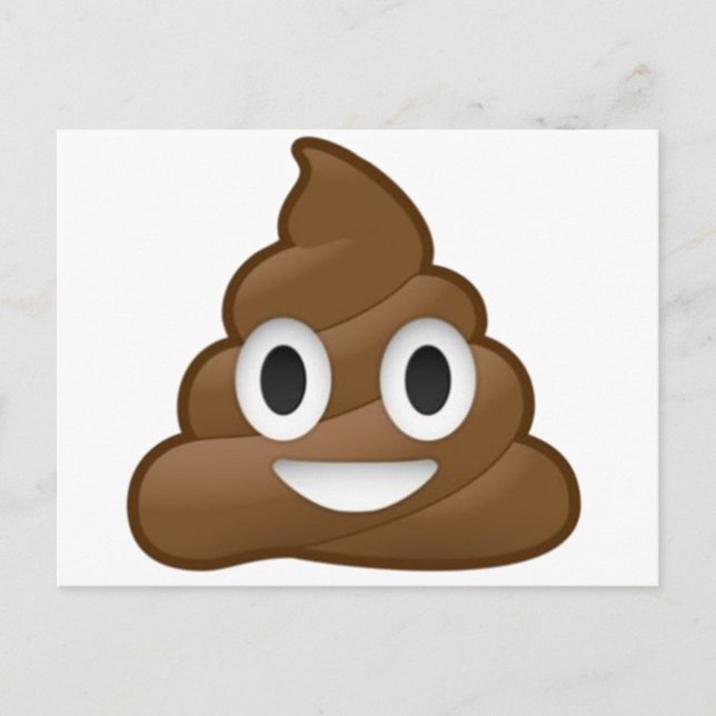 Glad Bajs-Emoji Vykort (Framsida)