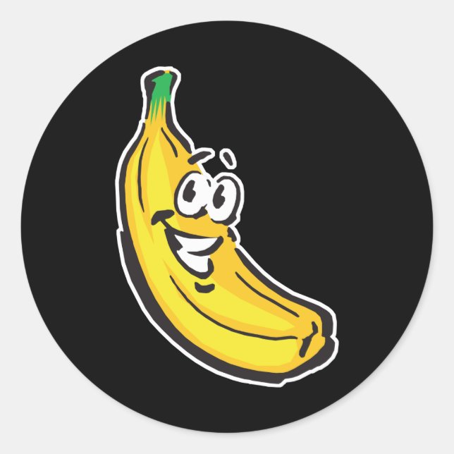 glad banan runt klistermärke (Framsida)