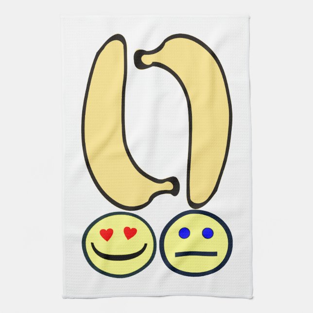 Glad Banan vs Ledsen Banan  Kökshandduk (Vertikal)