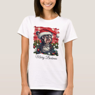 Glad Barkmas Fransk Bulldog Jul T Shirt