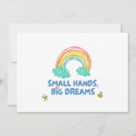 Glad barn dag Små händer, Stora Drömmar Tack Kort