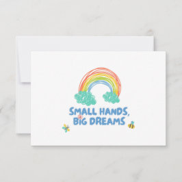 Glad barn dag Små händer, Stora Drömmar Tack Kort