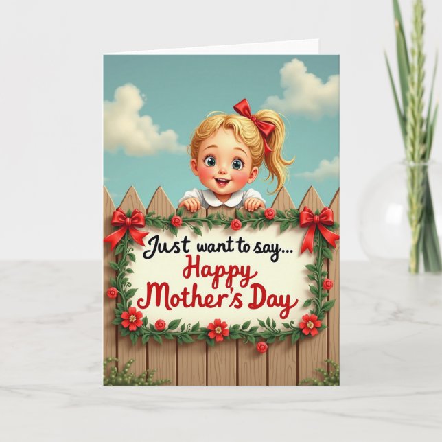 Glad barn peekaboo staket kort (Framsida)