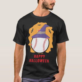 Glad baseball Halloween - Rolig T Shirt