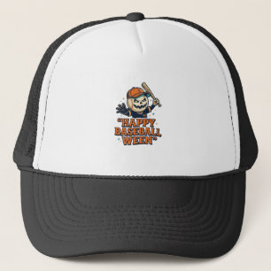 Glad Baseboll Ween Vintage Halloween Baseboll Des Keps