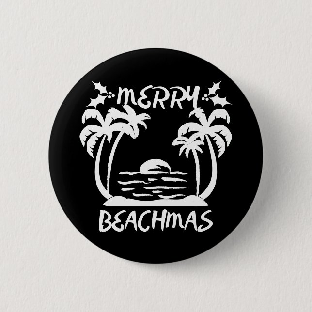 Glad Beachmas Jul i juli Knapp (Framsida)