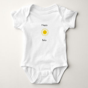 Glad Bebis Leende Sol Ett Delar T Shirt