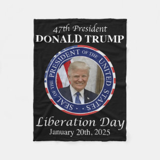 Glad befrielsedag T-shirt President Donald Trump L Fleecefilt