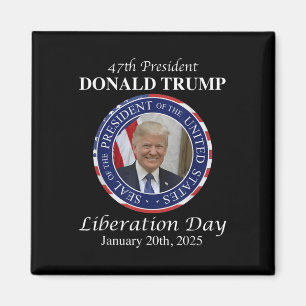 Glad befrielsedag T-shirt President Donald Trump L Magnet