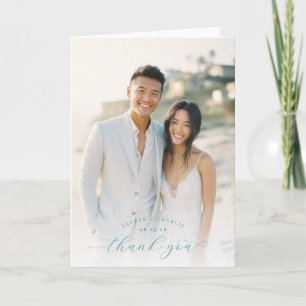 Glad Beige Elegant Foto Tack Kort