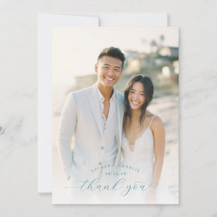 Glad Beige Romantisk Foto Tack Kort