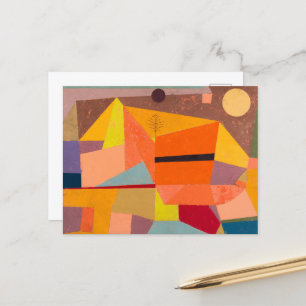 Glad bergslandskap, Paul Klee Abstrakt konst Vykort